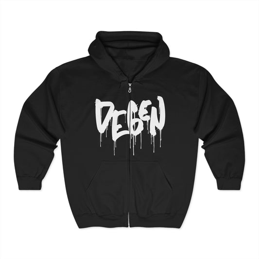 DEGEN OG Logo Zip Up Hoodie
